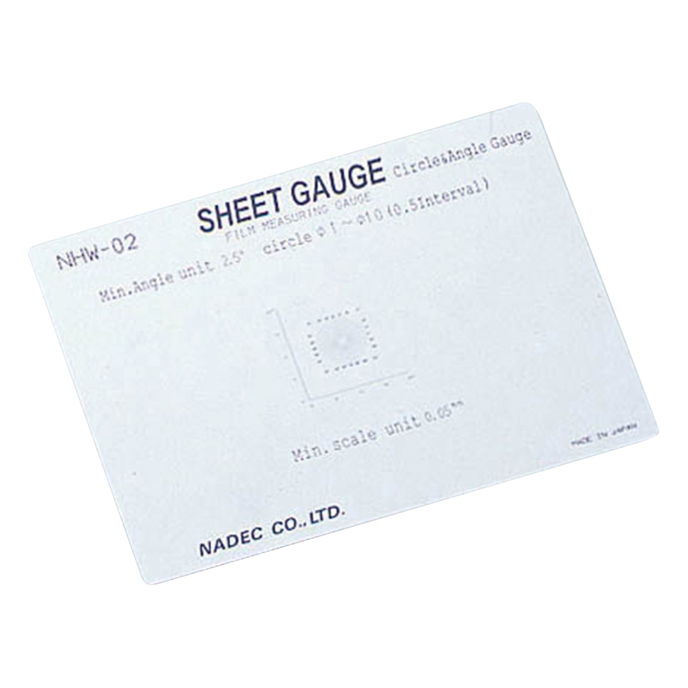 ナディック 顕微鏡用スケール (シートゲージ) アングルゲージNHW-02 1個 (ご注文単位1個) 【直送品】