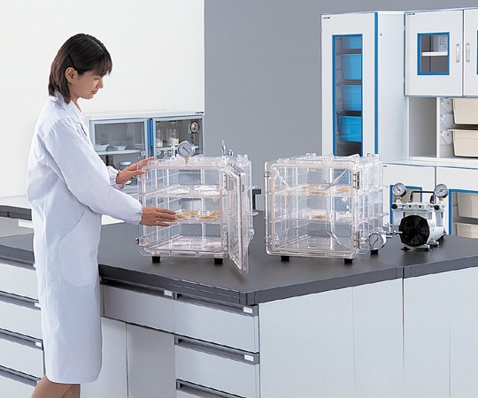 アズワン 成形真空デシケーター 360×390×385mmMVD-300N 1個 (ご注文単位1個) 【直送品】