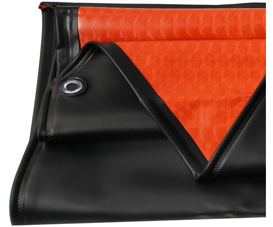 セーフラン安全用品 防水防油エプロン 厚さ0.5mm 胸付きエプロン 黒12451-1 1枚 (ご注文単位1枚) 【直送品】