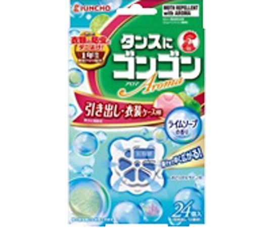 金鳥 (大日本除虫菊) ゴンゴンアロマ 引き出し ライムソープ 1袋 (24個入) 1袋 (ご注文単位1袋) 【直送品】