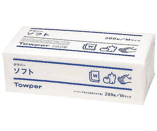 トライフ (トウカイ) トウカイ ペーパータオル (25束入) タウパー ソフトM 1ケース (ご注文単位1ケース) 【直送品】