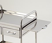 アズワン 枠付き回診車 (収納テーブル付) 603×453×822mmSYT6045W 1台 (ご注文単位1台) 【直送品】