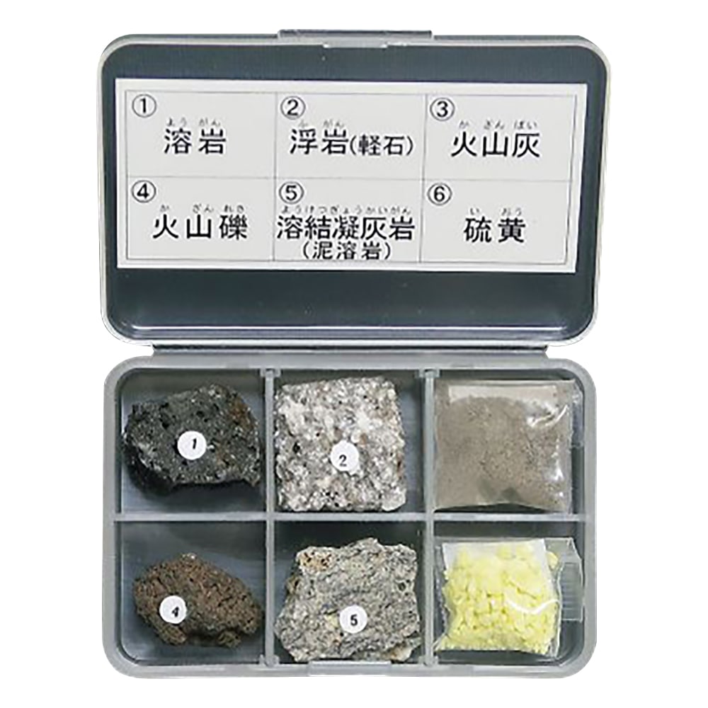 東京サイエンス 岩石標本 (岩石標本火山噴出物6種) 1セット (ご注文単位1セット) 【直送品】