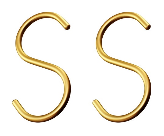 ハイロジック アルミSフック 大 ゴールド 2本入95361 1セット (ご注文単位1セット) 【直送品】