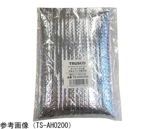 アズワン アイシングベスト用長時間アルミパック保冷剤TS-ALHO200 1個 (ご注文単位1個) 【直送品】