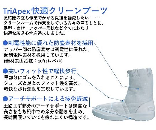 東洋リントフリー クリーン安全ショートブーツ 白 29.0cmFS665C-01 29.0 1足 (ご注文単位1足) 【直送品】