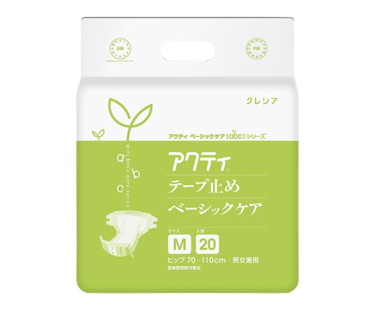 クレシア アクティ テープ止めタイプ ベーシックケア 1袋 (20枚入) M 1袋 (ご注文単位1袋) 【直送品】
