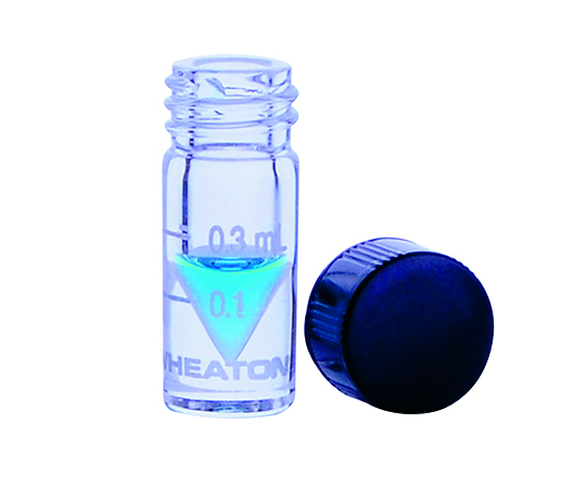 WHEATON ミニバイアル ソリッドキャップ 0.3mL 目盛 あり 1箱 (12本入) W986273NG 1箱 (ご注文単位1箱) 【直送品】