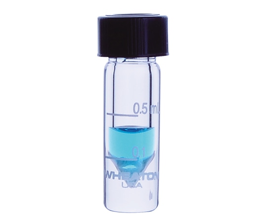 WHEATON ミニバイアル オープントップキャップ 1mL 目盛 あり 1箱 (12本入) W986294NG 1箱 (ご注文単位1箱) 【直送品】