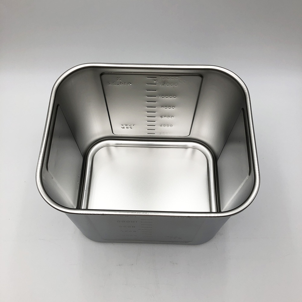 本間冬治工業 角型目盛付ポット (取手付き) 14.2L28 1個 (ご注文単位1個) 【直送品】