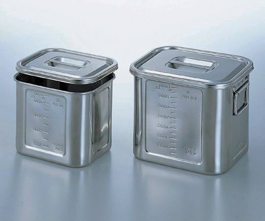 本間冬治工業 角型目盛付ポット (取手付き) 14.2L28 1個 (ご注文単位1個) 【直送品】