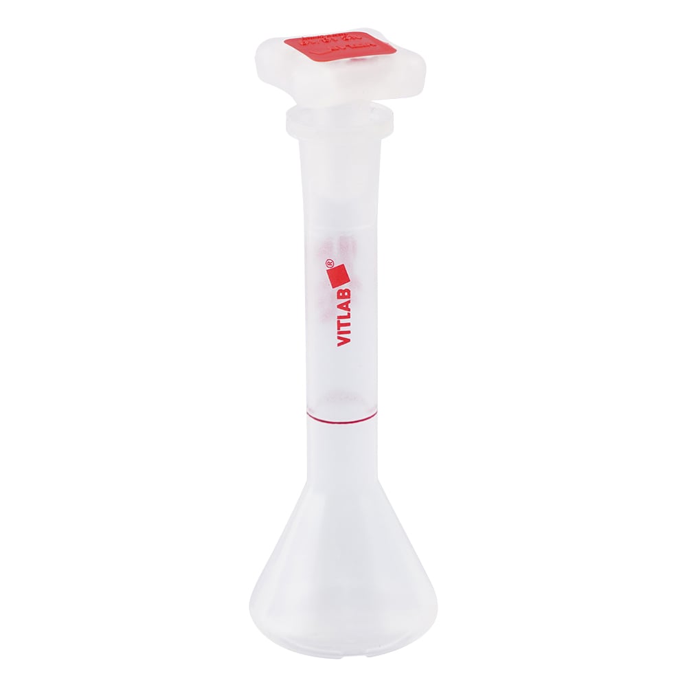 VITLAB EMユーロPMPメスフラスコ (PP栓付き) 10mL67795 1個 (ご注文単位1個) 【直送品】
