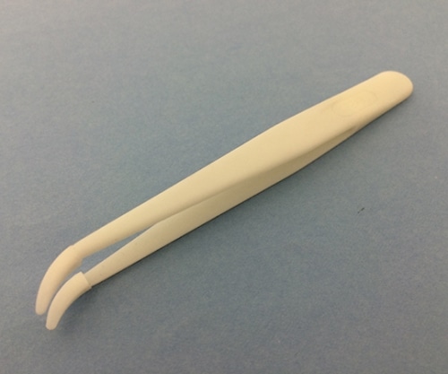 SIPEL プラスチックピンセット (白) デルリンSI-P2ABD 1本 (ご注文単位1本) 【直送品】