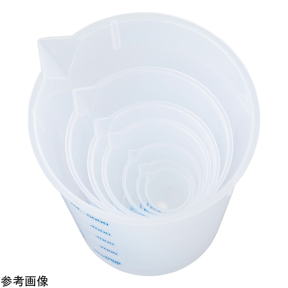 Polylab プラスチックビーカー (青目盛付き・PP製) 2000mL11156 1個 (ご注文単位1個) 【直送品】