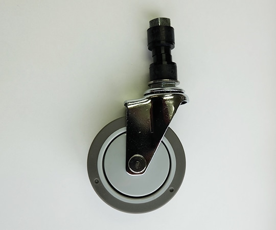 アズワン キャスター ゴム止め式 23mm用 グレー φ75mmストッパー無75UKBR22 1個 (ご注文単位1個) 【直送品】