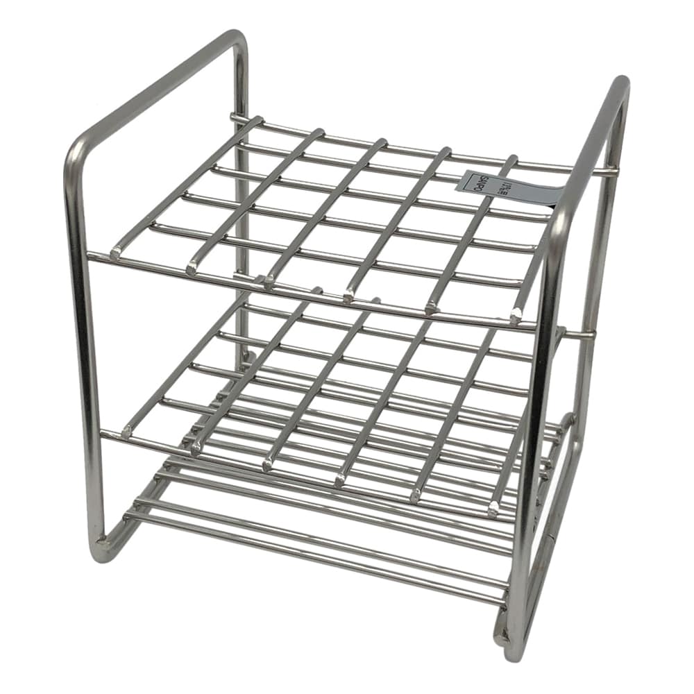 サンポー ステンレス試験管立 配列：5×5 サイズ：□15mm13‐25H 1台 (ご注文単位1台) 【直送品】