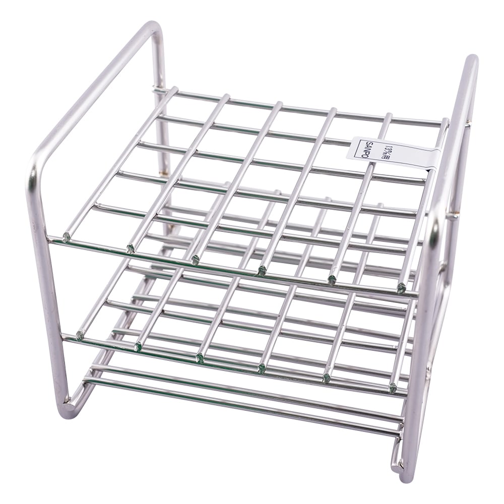 サンポー ステンレス試験管立 配列：5×5 サイズ：□15mm13‐25L 1台 (ご注文単位1台) 【直送品】