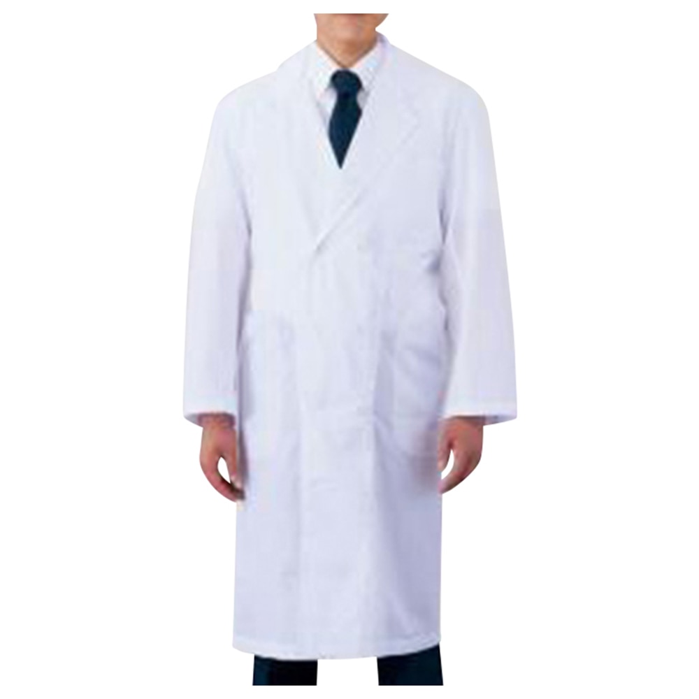 アズワン 実習白衣 ダブル 男性用 LLJH-MW 1着 (ご注文単位1着) 【直送品】