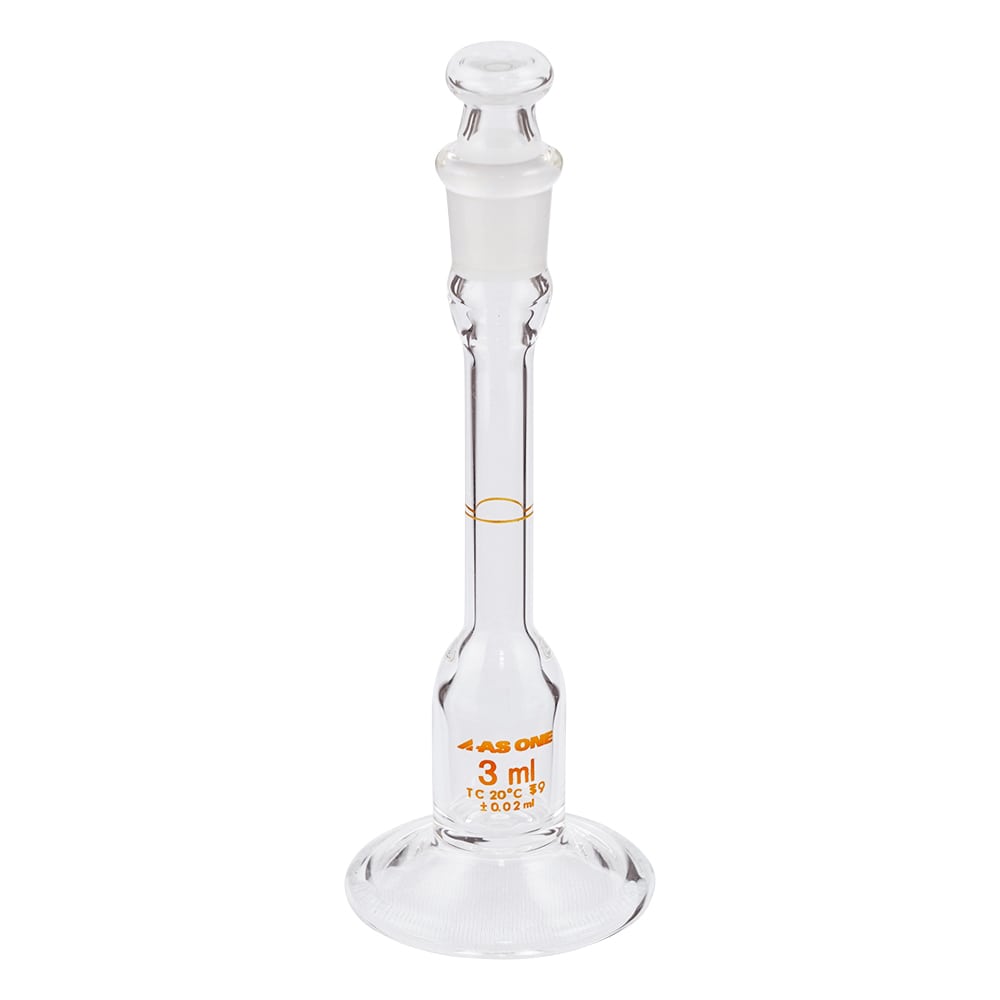 アズワン 台付メスフラスコ 白 3mL 1個 (ご注文単位1個) 【直送品】