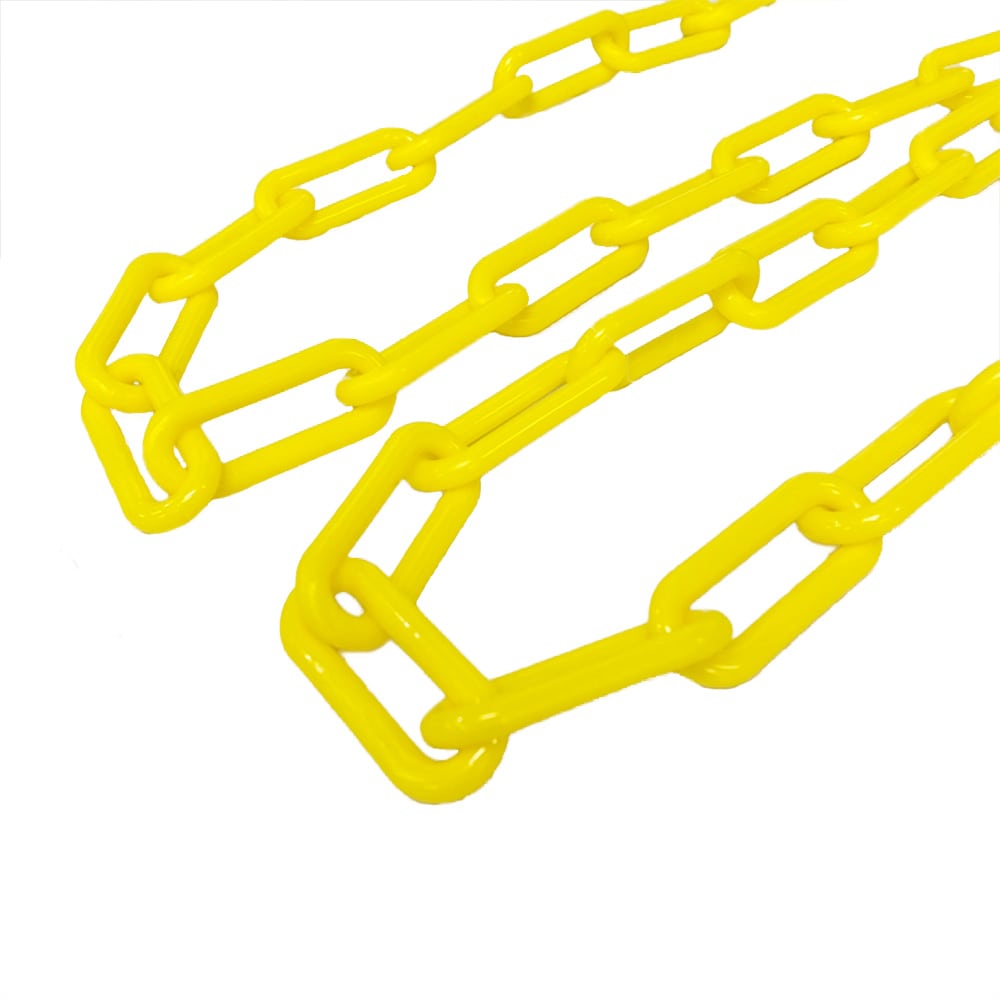 セーフラン安全用品 プラスチック製チェーン 線径約6.0mm×10m 黄11140 1巻 (ご注文単位1巻) 【直送品】