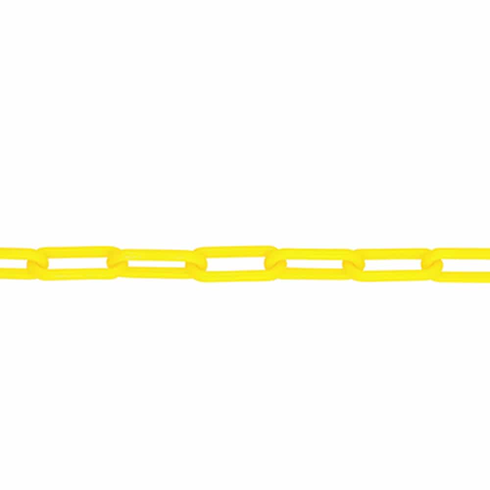 セーフラン安全用品 プラスチック製チェーン 線径約6.0mm×10m 黄11140 1巻 (ご注文単位1巻) 【直送品】