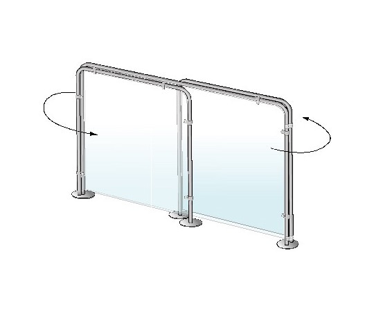 ナカキン 簡易飛沫防止パネル (W900) 5枚セットVPP-90 1セット (ご注文単位1セット) 【直送品】