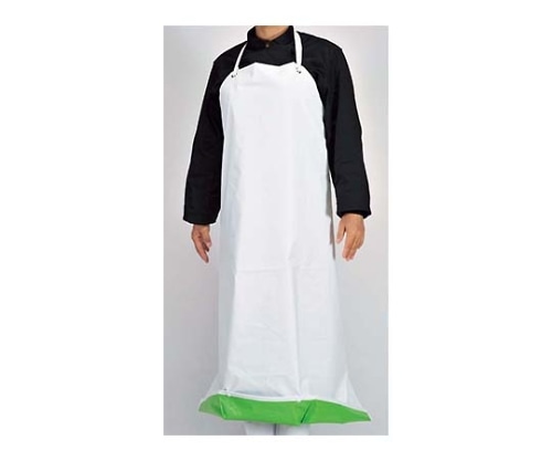 江部松商事 抗菌前掛ガードロン 共紐 L 白/緑7748380 1個 (ご注文単位1個) 【直送品】