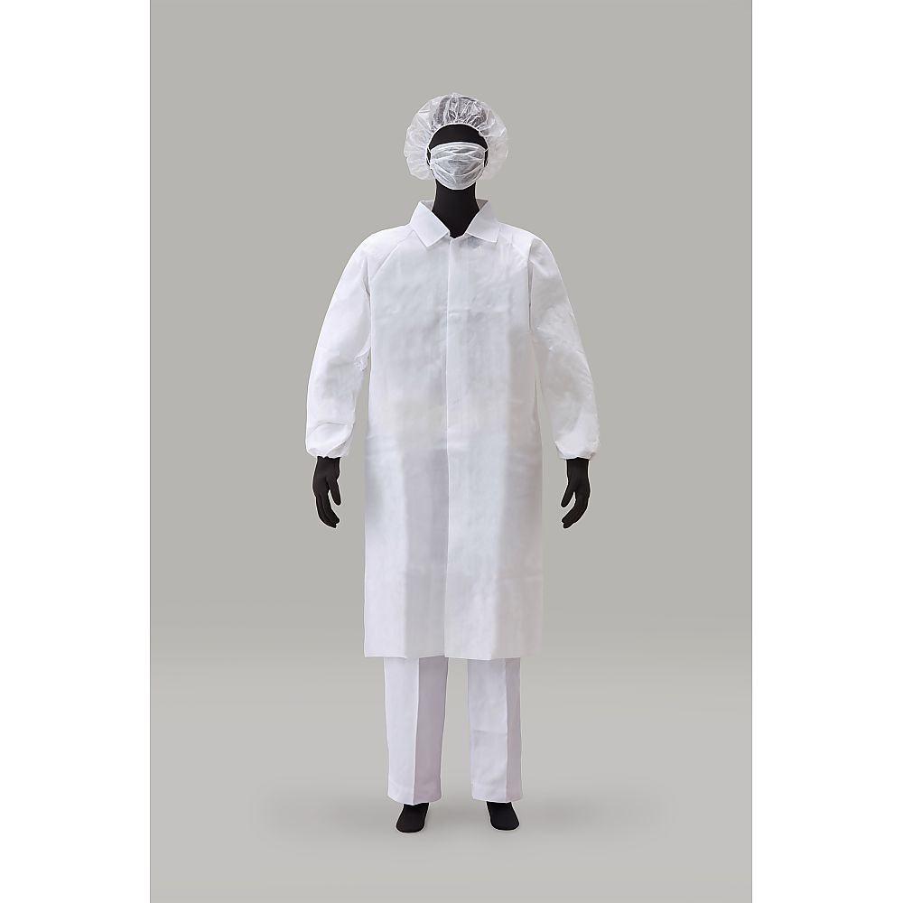 アゼアス AZ CLEAN1302 白衣3点セット (面ファスナー) 3LAZCLEAN1302-3L 1セット (ご注文単位1セット) 【直送品】