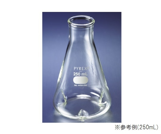 コーニング PYREX バッフル付三角フラスコ (リム付) 500mL4450-500 1個 (ご注文単位1個) 【直送品】