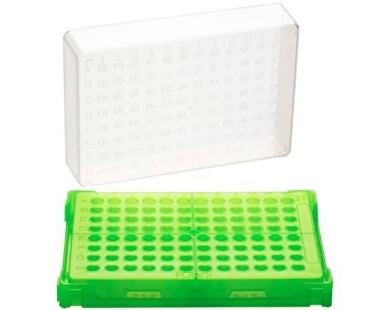 アズワン PCRラック 緑 本体×20個入T328-96G 1箱 (ご注文単位1箱) 【直送品】