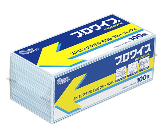 エリエール (大王製紙) エリエール プロワイプ ストロングタオルE50 ブルーハンディ 100枚×25パック20703496 1ケース (ご注文単位1ケース) 【直送品】