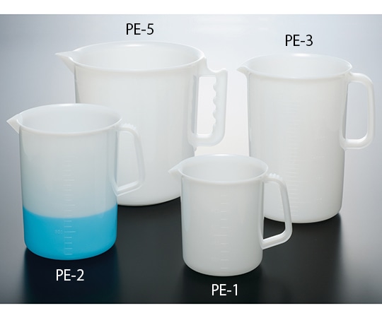 テラオカ PE手付きビーカー (2L) PE-2 1個 (ご注文単位1個) 【直送品】