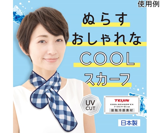 白元アース アイスノン ふって極冷えスカーフ ネイビーチェック 1ケース (20枚入) 02484-0 1ケース (ご注文単位1ケース) 【直送品】