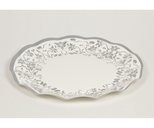 パール金属 リトルリッチ WAVEペーパープレート 5枚入 シルバーD-314 1袋 (ご注文単位1袋) 【直送品】