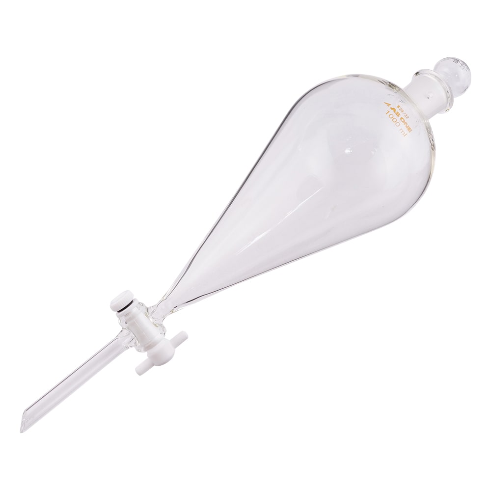 アズワン スキーブ型分液ロート テフロン (R) プラグ付 1000mL 1個 (ご注文単位1個) 【直送品】