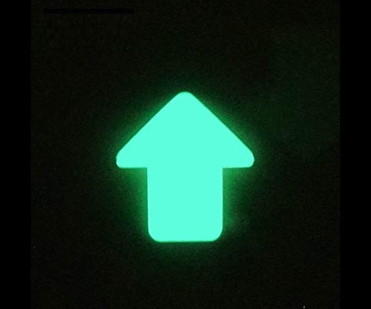 セーフラン安全用品 蓄光ステッカー 矢印 76×70mm 20枚入り20160 1セット (ご注文単位1セット) 【直送品】