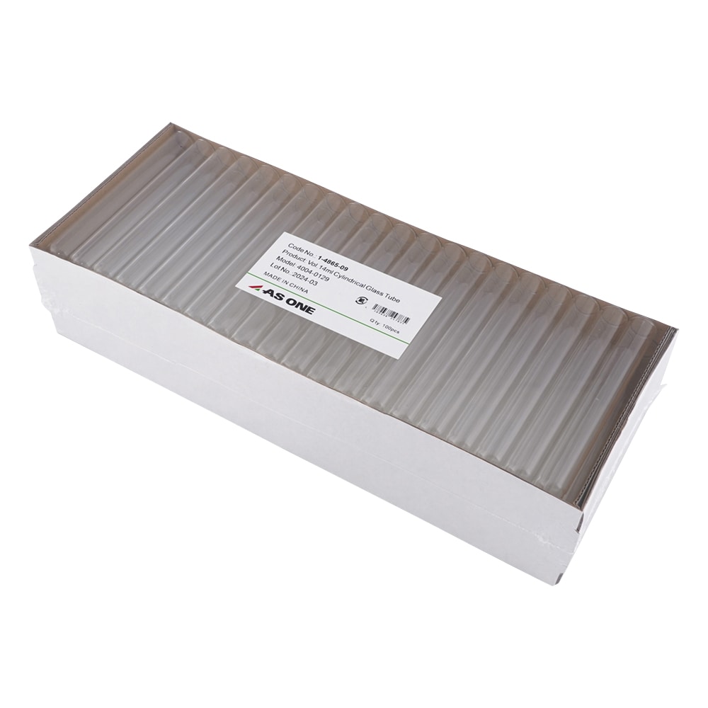 アズワン テストチューブ 14mL 胴径Φ16×全長125mm 1ケース (100本/箱×6箱入) 1ケース (ご注文単位1ケース) 【直送品】