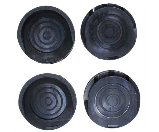 和気産業 ハイパー防振ゴムマット 洗濯機・冷蔵庫用 ブラック 高さ25×70φmm 4枚入EGH-005 1袋 (ご注文単位1袋) 【直送品】