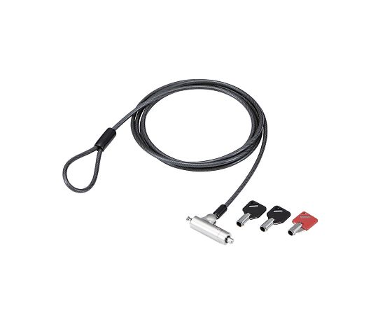 エレコム セキュリティワイヤー マルチスロット対応 (3×7mm・2.5×6mm・3.2×4.5mm) シリンダー錠 アジャストツール付きESL-704 1個 (ご注文単位1個) 【直送品】