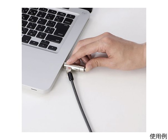 エレコム セキュリティワイヤー マルチスロット対応 (3×7mm・2.5×6mm・3.2×4.5mm) シリンダー錠 アジャストツール付きESL-704 1個 (ご注文単位1個) 【直送品】