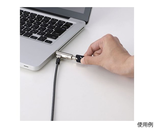 エレコム セキュリティワイヤー マルチスロット対応 (3×7mm・2.5×6mm・3.2×4.5mm) シリンダー錠 アジャストツール付きESL-704 1個 (ご注文単位1個) 【直送品】