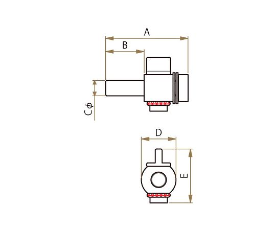 フロン工業 PTFE ミニコック 6φF-2214-001 1個 (ご注文単位1個) 【直送品】
