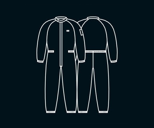 MCC (MaxClean) クリーンスーツ ネイビー LLサイズSE7900/N_LL 1個 (ご注文単位1個) 【直送品】