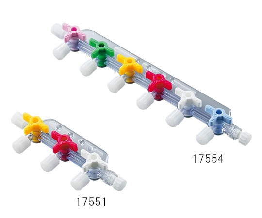 アズワン ルアーストップコックマニフォールド メスルアー4個・オスルアーロック1個17551 1個 (ご注文単位1個) 【直送品】