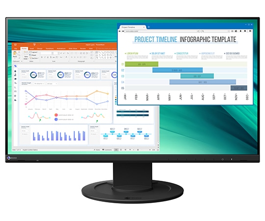 EIZO カラー液晶モニター 23.8型 ブラックEV2460-BK 1個 (ご注文単位1個) 【直送品】