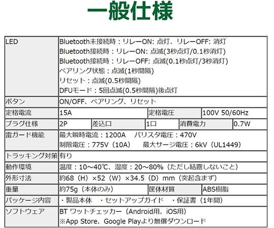 ラトックシステム Bluetooth ワットチェッカーRS-BTWATTCH2 1個 (ご注文単位1個) 【直送品】