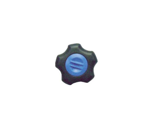 三星産業貿易 フィットノブ M6 本体/黒 キャップ/青 (5個入り) FIT-K-M6-B-5P 1袋 (ご注文単位1袋) 【直送品】