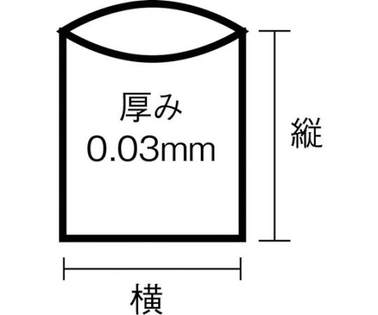 日本サニパック スタンダードポリ袋1号 (0.03mm) 1袋 (100枚入) L01 1袋 (ご注文単位1袋) 【直送品】