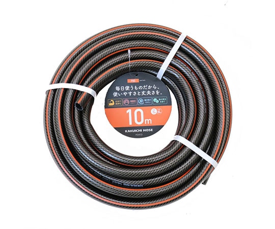 >カクイチ 散水用ホース PRO ブラック＋オレンジライン 内径15mm 外径20mm 10M P341D892590 1巻 (ご注文単位1巻) 【直送品】
