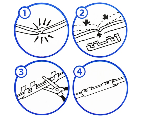 和気産業 四ツ爪 小 シルバー 4個入US-015 1セット (ご注文単位1セット) 【直送品】